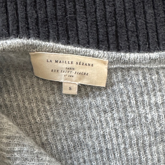 Sezane Light Gray Cardigan Sweater - Picture 2 of 5